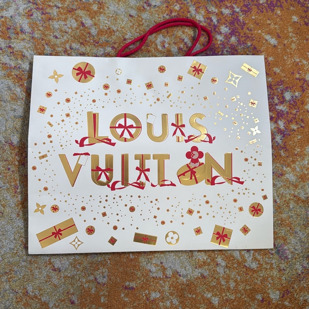 Large Holiday Louis Vuitton Shopping Bag